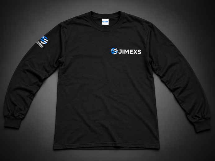 T Shirt Noir Jimexs Minimaliste — réalisation L’Atelier 13, St-Hyacinthe